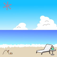 夏の砂浜