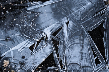 Oblodzona powierzchnia, tekstura lodu