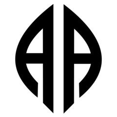 Double A letter couple template logo