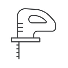Outline editable sander vector icon isolated on white transparent background. Building and repair tool Symbol.