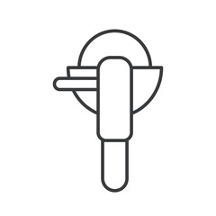 Editable outline circular saw vector icon isolated on white transparent background. Building and repair tool Symbol.