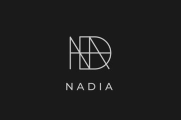 logo name Nadia, usable logo design for private logo, business name card web icon, social media icon