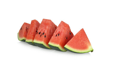 piece of watermelon on white background