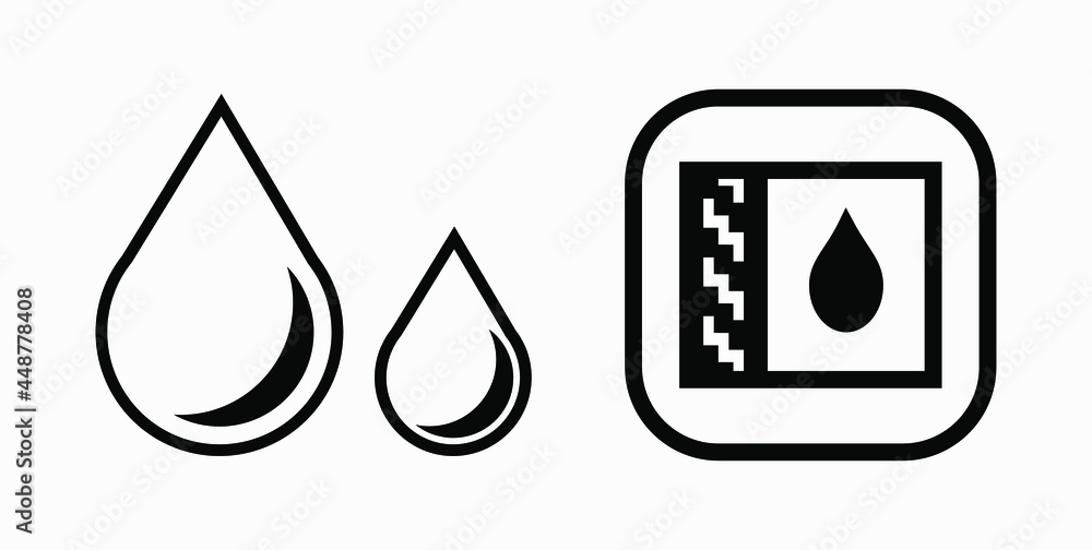 Poster blood drop icon isolated minimal single flat linear icon for application and info-graphic. commercia