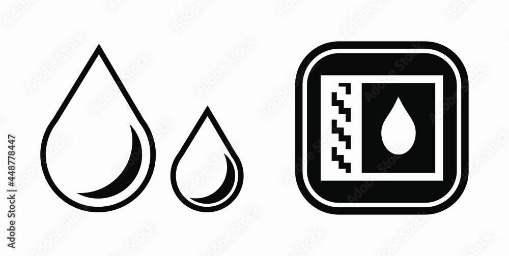 Poster blood drop icon isolated minimal single flat linear icon for application and info-graphic. commercia
