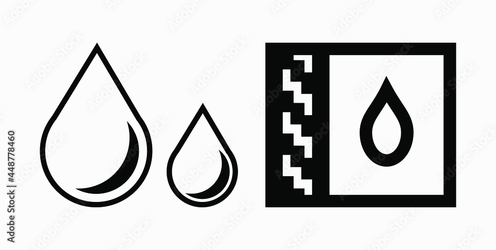 Poster blood drop icon isolated minimal single flat linear icon for application and info-graphic. commercia