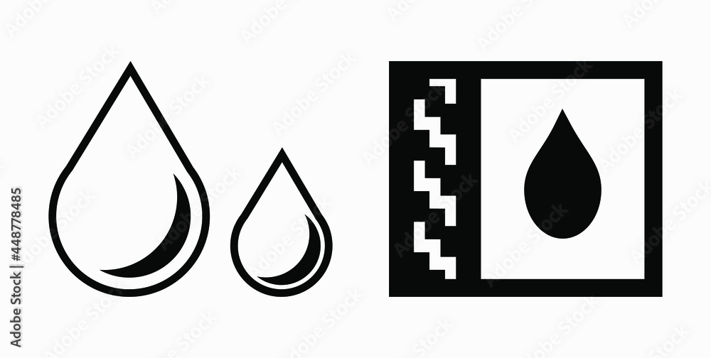 Poster blood drop icon isolated minimal single flat linear icon for application and info-graphic. commercia