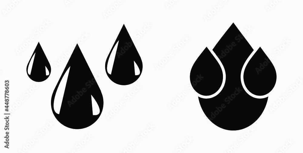 Poster blood drop icon isolated minimal single flat linear icon for application and info-graphic. commercia