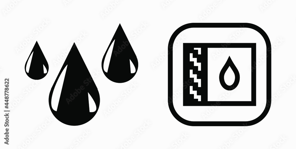 Poster blood drop icon isolated minimal single flat linear icon for application and info-graphic. commercia
