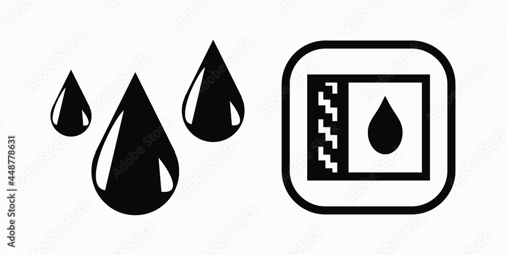 Poster blood drop icon isolated minimal single flat linear icon for application and info-graphic. commercia
