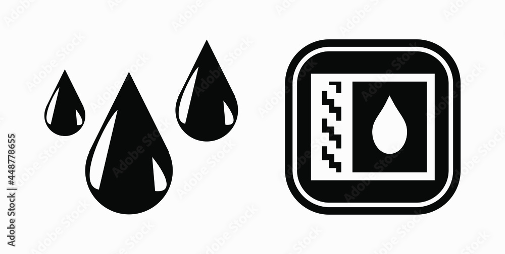 Poster blood drop icon isolated minimal single flat linear icon for application and info-graphic. commercia