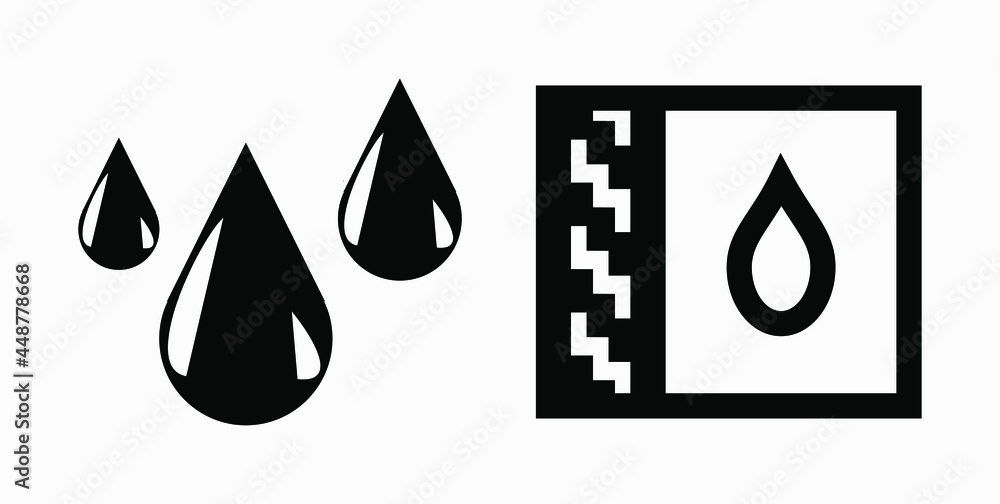 Poster blood drop icon isolated minimal single flat linear icon for application and info-graphic. commercia