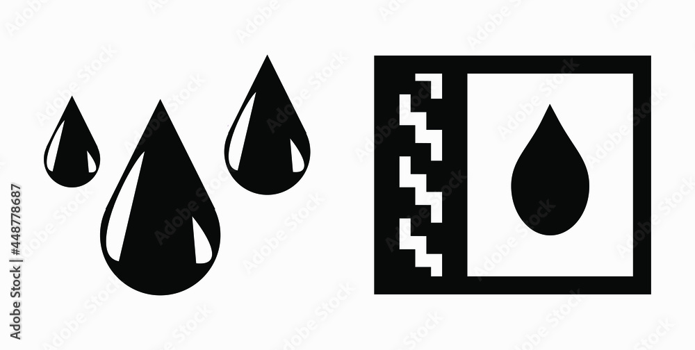 Poster blood drop icon isolated minimal single flat linear icon for application and info-graphic. commercia