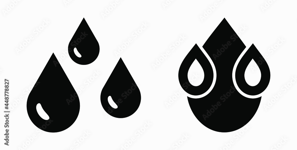 Poster blood drop icon isolated minimal single flat linear icon for application and info-graphic. commercia