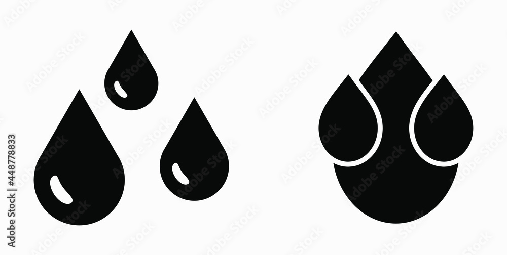 Poster blood drop icon isolated minimal single flat linear icon for application and info-graphic. commercia