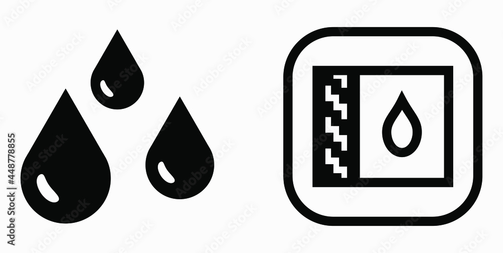 Poster blood drop icon isolated minimal single flat linear icon for application and info-graphic. commercia