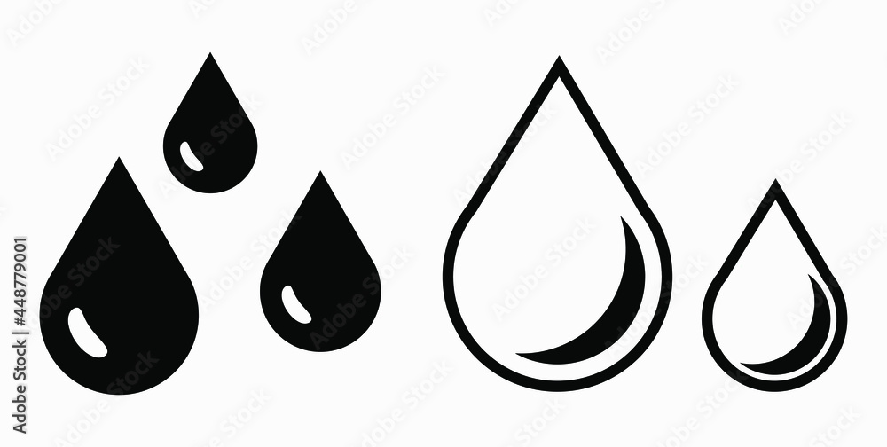 Poster blood drop icon isolated minimal single flat linear icon for application and info-graphic. commercia
