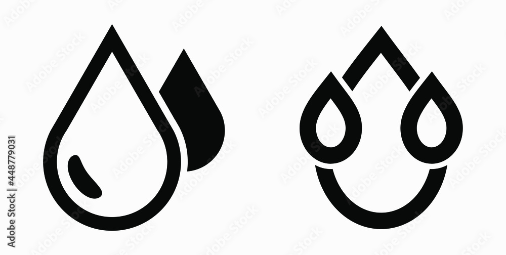 Poster blood drop icon isolated minimal single flat linear icon for application and info-graphic. commercia