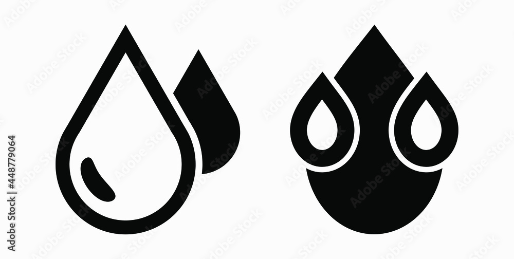 Poster blood drop icon isolated minimal single flat linear icon for application and info-graphic. commercia