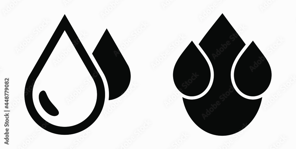 Poster blood drop icon isolated minimal single flat linear icon for application and info-graphic. commercia