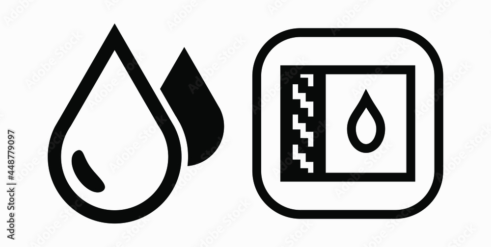 Poster blood drop icon isolated minimal single flat linear icon for application and info-graphic. commercia