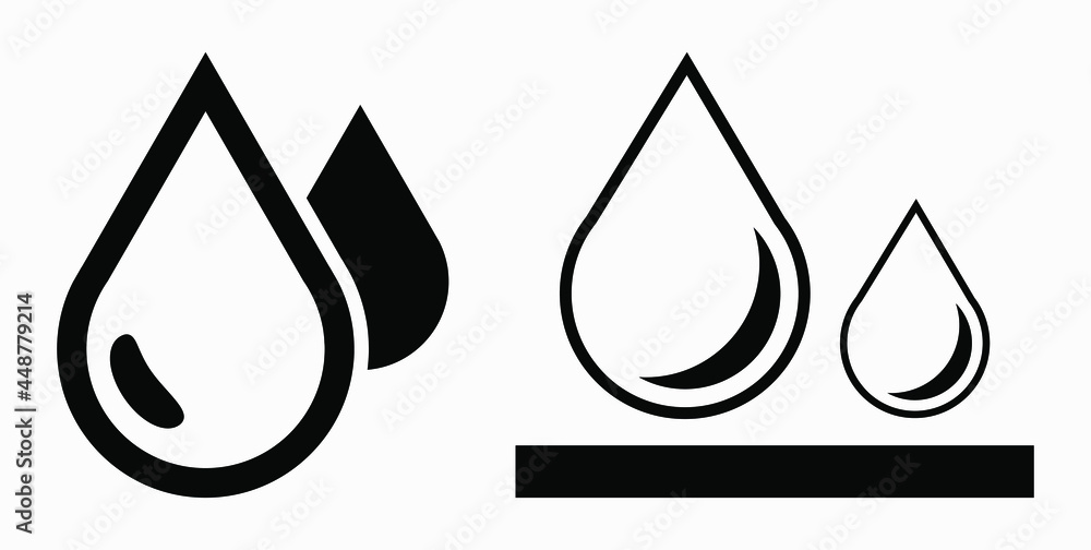 Poster blood drop icon isolated minimal single flat linear icon for application and info-graphic. commercia