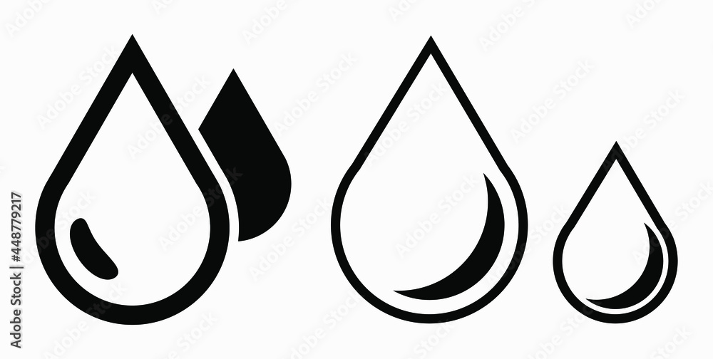 Poster blood drop icon isolated minimal single flat linear icon for application and info-graphic. commercia