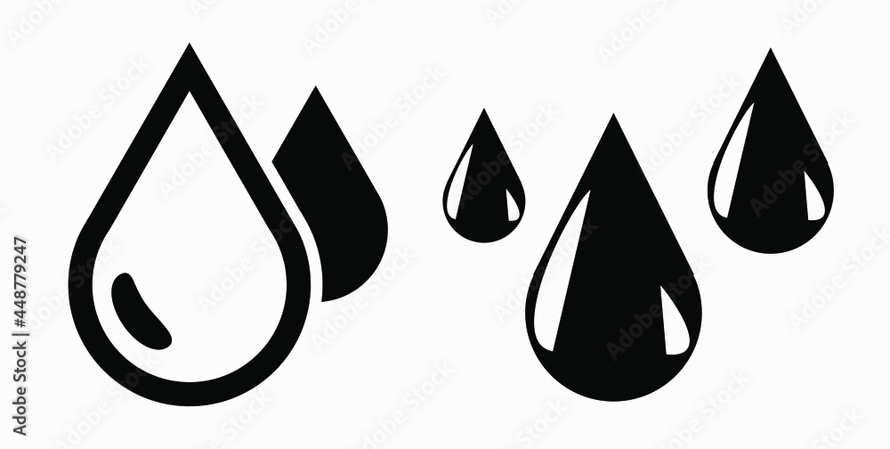 Poster blood drop icon isolated minimal single flat linear icon for application and info-graphic. commercia