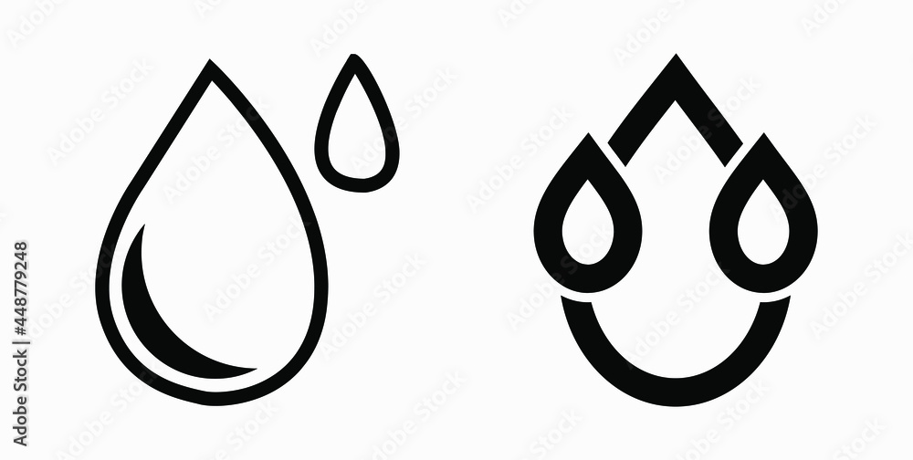 Poster blood drop icon isolated minimal single flat linear icon for application and info-graphic. commercia