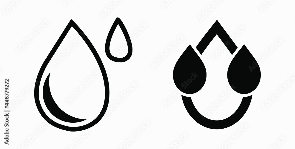 Poster blood drop icon isolated minimal single flat linear icon for application and info-graphic. commercia