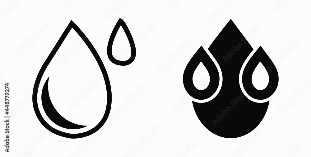 Poster blood drop icon isolated minimal single flat linear icon for application and info-graphic. commercia
