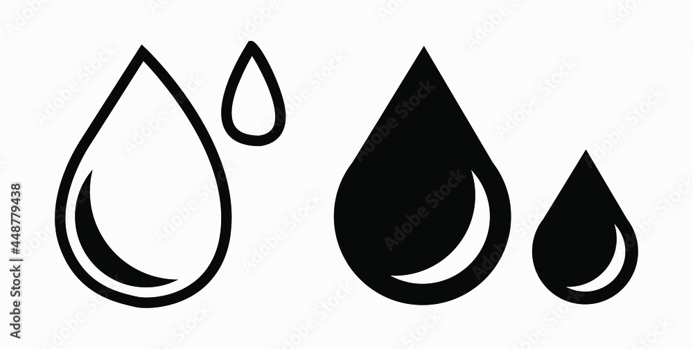 Poster blood drop icon isolated minimal single flat linear icon for application and info-graphic. commercia