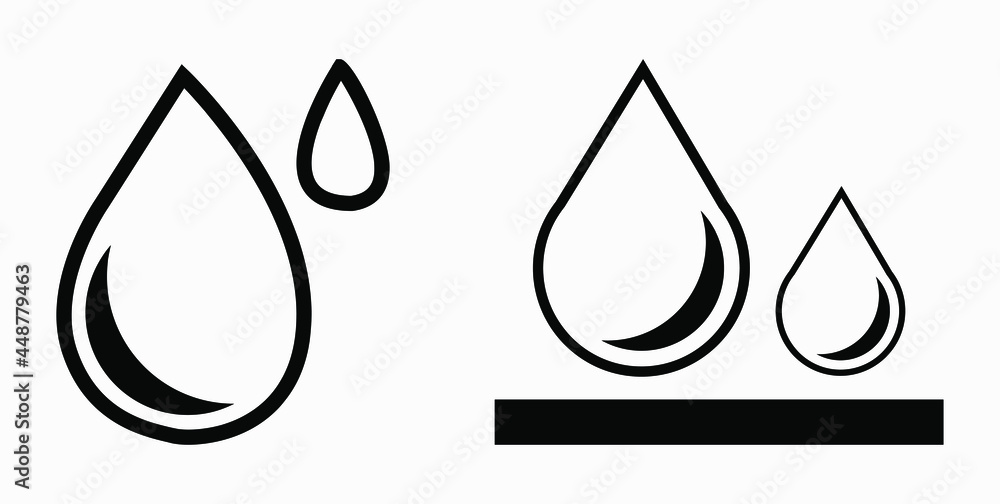 Poster blood drop icon isolated minimal single flat linear icon for application and info-graphic. commercia