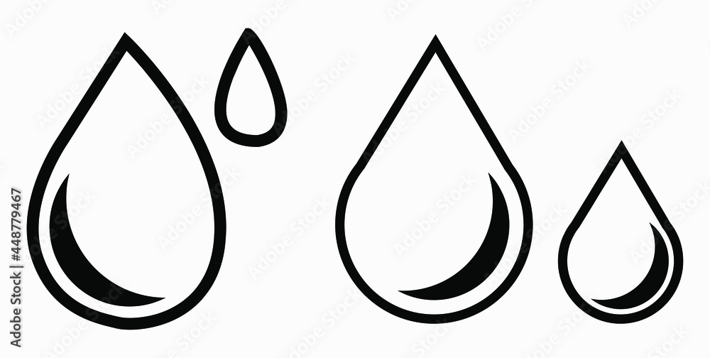 Poster blood drop icon isolated minimal single flat linear icon for application and info-graphic. commercia