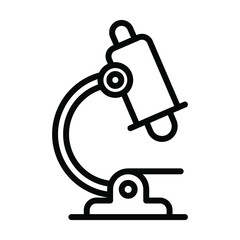 Microscope Healthcare Medical, vector graphic Illustration Icon.