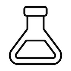 Flask Healthcare Medical, vector graphic Illustration Icon.