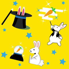 Mago conejo haciendo trucos de magia © samuelalejandro