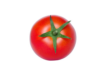 Red tomato isolated on white background