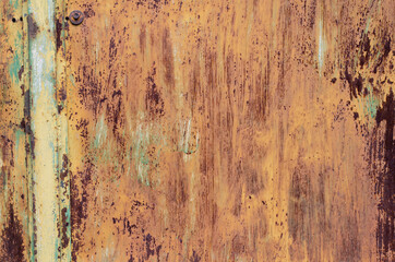 Rust texture. Old peeling paint. Rusty metal. Iron surface.