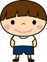 体操をする男の子