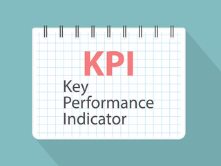KPI Key Performance Indicator written in notebook- vector illustration