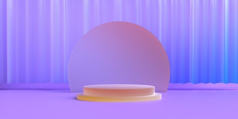 3D rendering of purple geometry background