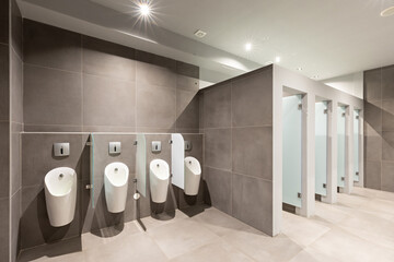 Interior of a luxury public toilet