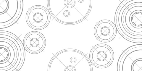 Abstract geometric circles.Engineering technology background.Rotating gears.Vector illustration.