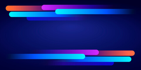 Blue background.Abstract banner of multicolored lines.Gradient geometric.Vector illustration.