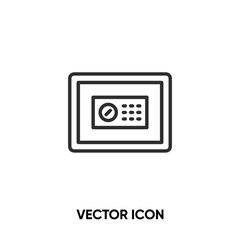 Safe box vector icon. Modern, simple flat vector illustration for website or mobile app.Box symbol, logo illustration. Pixel perfect vector graphics	