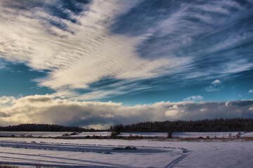 landscape with clouds