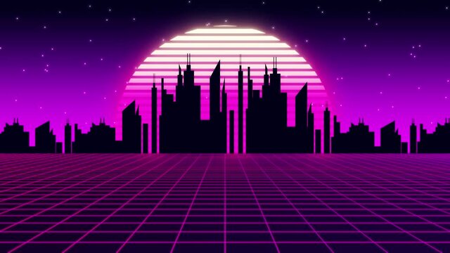 Night city in 80 style