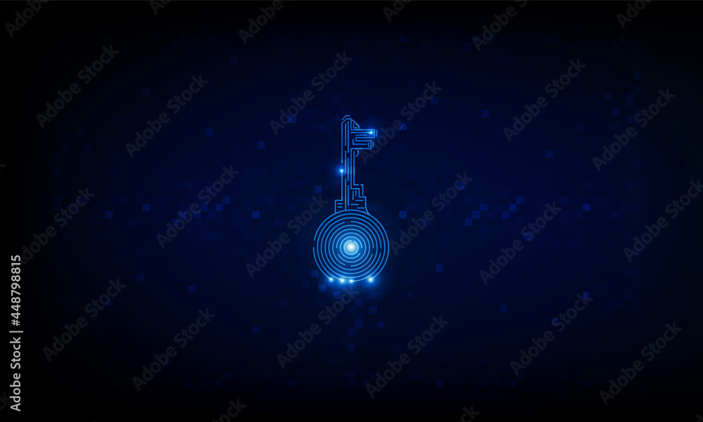 Poster abstract key light out technology and question mark background hitech communication concept innovati