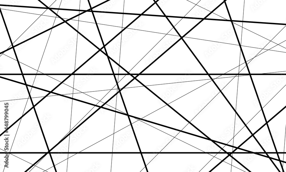Poster abstract white background with random black lines